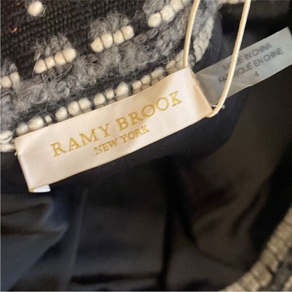 NWT Ramy Brook Chic Black and White Patterned Skirt, US4 - Picture 11 of 16